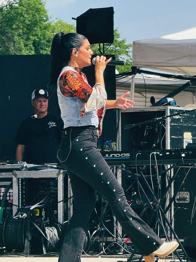 Haley Jones on stage